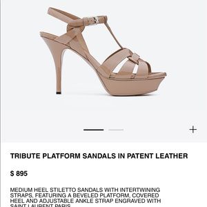 TRIBUTE PLATFORM SANDALS IN PATENT LEATHER